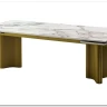 Стол АДАЖИО-2 240 (320) см ARCTIC OCEAN, керамика / Золотой каркас заказать по цене 123 150 руб. в Ростове на Дону в интернет магазине