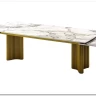 Стол АДАЖИО-2 240 (320) см ARCTIC OCEAN, керамика / Золотой каркас заказать по цене 123 150 руб. в Ростове на Дону в интернет магазине